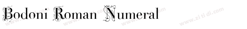 Bodoni Roman Numeral字体转换